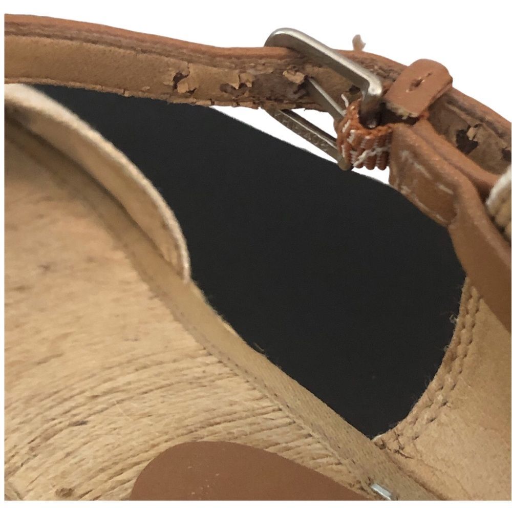 Lucky Brand Women’s Wedge Sandals Size 9 Beige Espadrille Ankle Strap Peep Toe - Picture 8 of 13